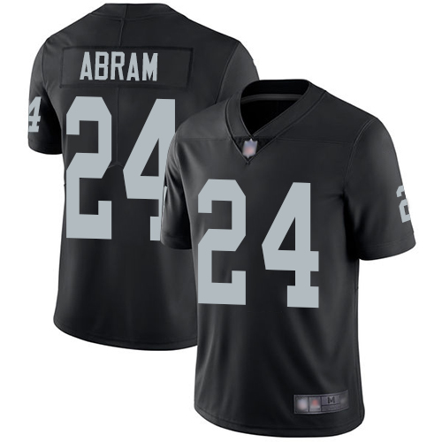 Raiders #24 Johnathan Abram Black Team Color Men's Stitched Vapor Untouchable Limited Jersey