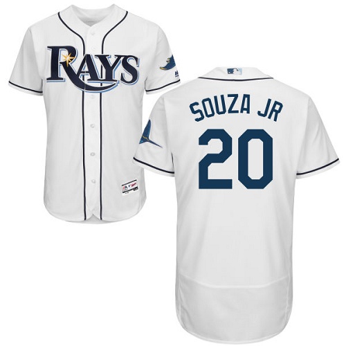 Tampa Bay Rays #20 Steven Souza White Flexbase Authentic Collection Stitched Jersey Men's