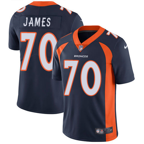 Denver Broncos #70 Ja'Wuan James Navy Blue Alternate Men's Stitched Vapor Untouchable Limited Jersey Men's