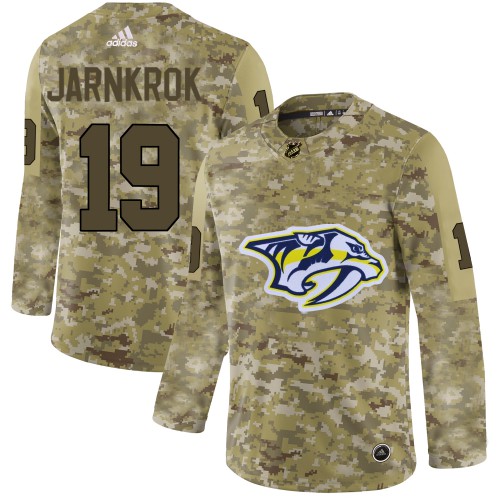 Adidas Nashville Predators #19 Calle Jarnkrok Camo Authentic Stitched Jersey Men's