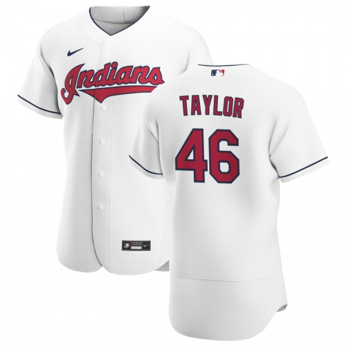 Cleveland Guardians #46 Beau Taylor Men's White Home 2020 Authentic Team Jersey Men's