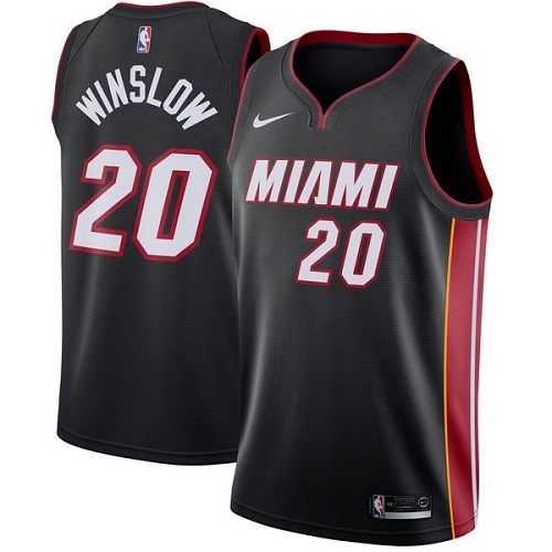 Miami Heat #20 Justise Winslow Black Womens Swingman Icon Edition Jersey Womens