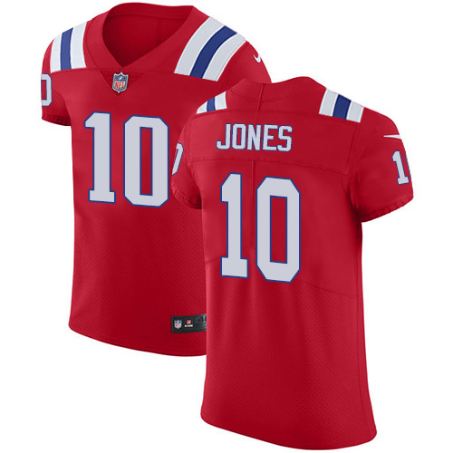 Patriots #10 Mac Jones Red Alternate Men's Stitched Vapor Untouchable Elite Jersey