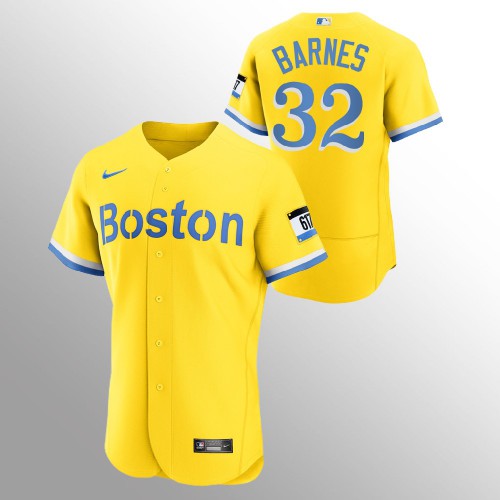 Boston Boston Red Sox #32 Matt Barnes Men's 2021 City Connect Gold Authentic Jersey Men's