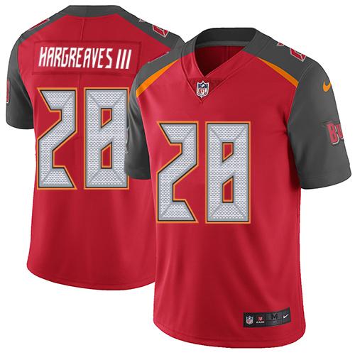 Tampa Bay Buccaneers #28 Vernon Hargreaves III Red Team Color Men's Stitched Vapor Untouchable Limited Jersey Men's