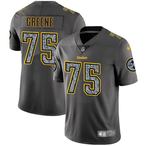 Pittsburgh Steelers #75 Joe Greene Gray Static Men's Stitched Vapor Untouchable Limited Jersey Men's