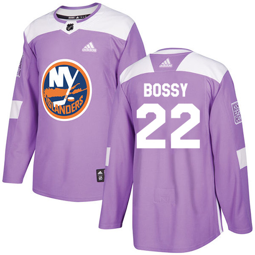 Adidas New York Islanders #22 Mike Bossy Purple Authentic Fights Cancer Stitched Youth Jersey Youth