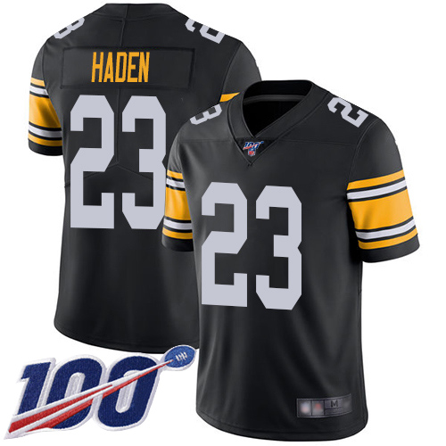 Pittsburgh Steelers #23 Joe Haden Black Alternate Men's Stitched 100th Season Vapor Limited Jersey Men's
