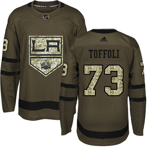 Adidas Los Angeles Kings #73 Tyler Toffoli Green Salute to Service Stitched Jersey Men's