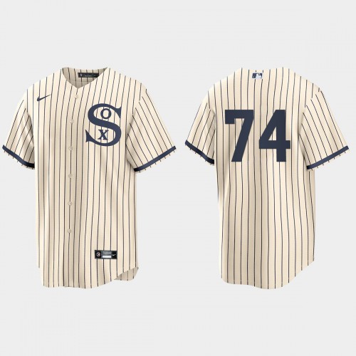 Chicago Chicago White Sox #74 Eloy Jimenez Men's White 2021 Field of Dreams Game Jersey Men's