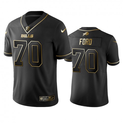 Buffalo Bills #70 Cody Ford Black Golden Limited Edition Stitched Jersey Men's