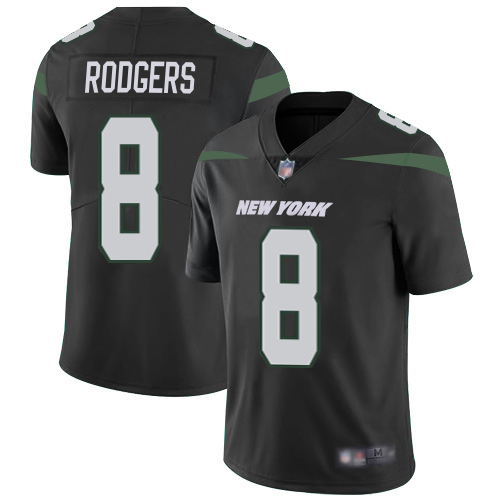 Jets #8 Aaron Rodgers Black Alternate Youth Stitched Vapor Untouchable Limited Jersey