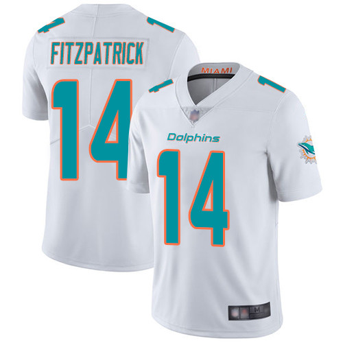 Miami Dolphins #14 Ryan Fitzpatrick White Men's Stitched Vapor Untouchable Limited Jersey Men's