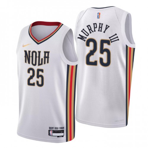 New Orleans New Orleans Pelicans #25 Trey Murphy III Mens White 2021/22 Swingman Jersey - City Edition Mens