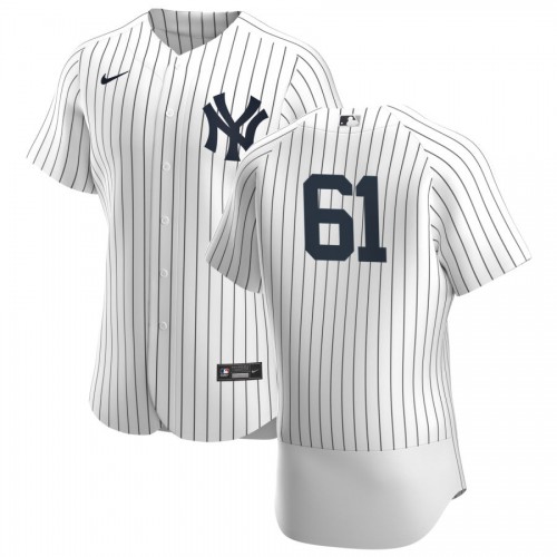New York New York Yankees #61 Ben Heller Men's White Navy Home 2020 Authentic Player Jersey Men's