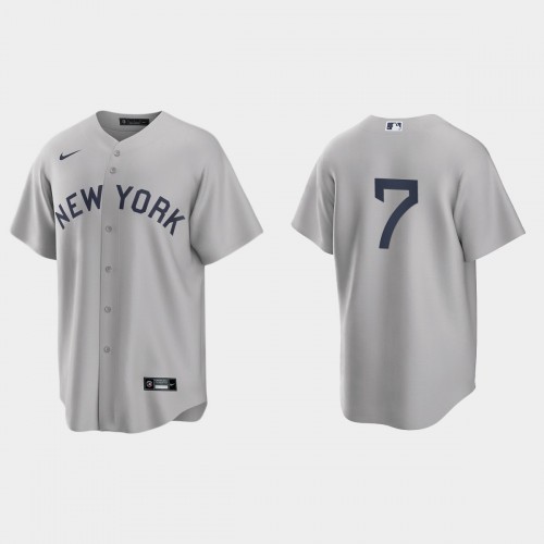 New York New York Yankees #7 Mickey Mantle Men's Gray 2021 Field of Dreams Game Jersey Men's