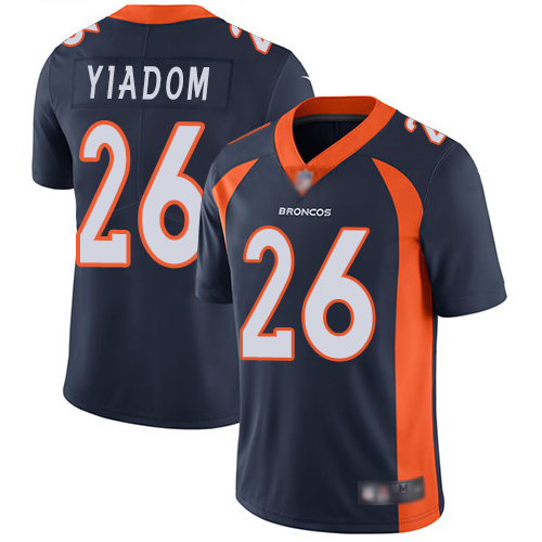 Denver Broncos #26 Isaac Yiadom Navy Blue Alternate Men's Stitched Vapor Untouchable Limited Jersey Men's