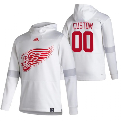 Detroit Red Wings Custom Adidas Reverse Retro Pullover Hoodie White