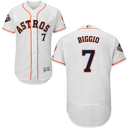 Houston Astros #7 Craig Biggio White Flexbase Authentic Collection 2019 World Series Bound Stitched Jersey Men's
