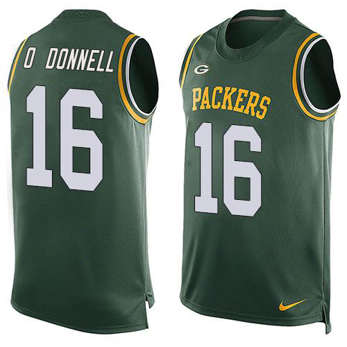 Packers #16 Pat O'Donnell Green Team Color Men's Stitched Limited Tank Top Jersey