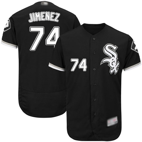 Chicago White Sox #74 Eloy Jimenez Black Flexbase Authentic Collection Stitched Jerseys Men's