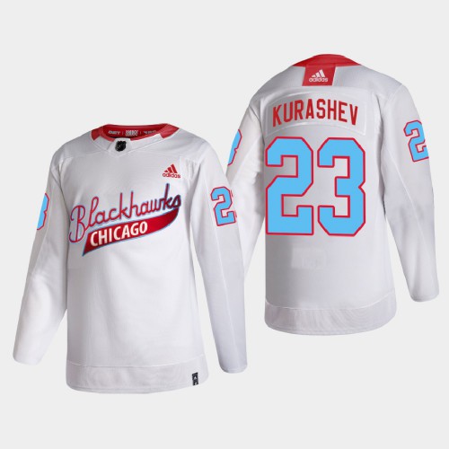 Chicago Chicago Blackhawks #23 Philipp Kurashev Men's White One Community Night Jersey Men's