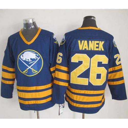 Buffalo Sabres #26 Thomas Vanek Navy Blue CCM Throwback Stitched Jersey Men's