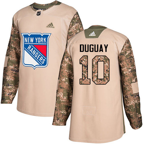 Adidas New York Rangers #10 Ron Duguay Camo Authentic 2017 Veterans Day Stitched Jersey Men's