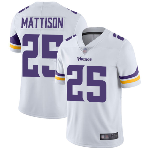 Minnesota Vikings #25 Alexander Mattison White Men's Stitched Vapor Untouchable Limited Jersey Men's