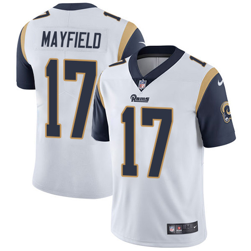 Rams #17 Baker Mayfield White Men's Stitched Vapor Untouchable Limited Jersey