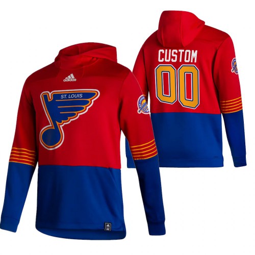 St. Louis Blues Custom Adidas Reverse Retro Pullover Hoodie Red