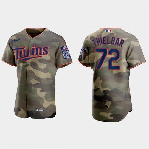 Minnesota Minnesota Twins #72 Caleb Thielbar Men's 2021 Armed Forces Day Authentic Jersey -Camo Men's