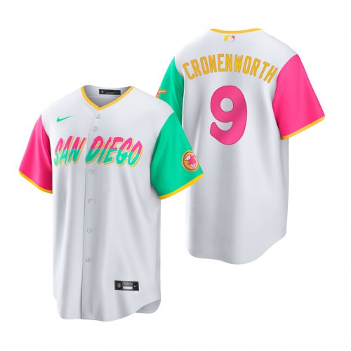 San Diego San Diego Padres #9 Jake Cronenworth 2022 City Connect Men's Games Jersey - White Men's