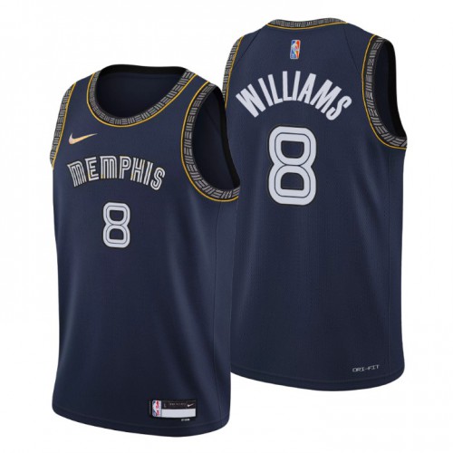 Memphis Memphis Grizzlies #8 Ziaire Williams Mens Navy 2021/22 Swingman Jersey - City Edition Mens