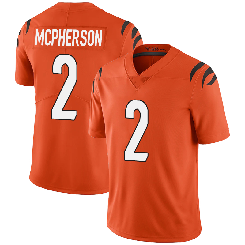 Cincinnati Bengals ##2 Evan McPherson Orange Youth Alternate Vapor Limited Jersey