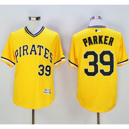 Pittsburgh Pirates #39 Dave Parker Gold Flexbase Authentic Collection Cooperstown Stitched Jersey Men's