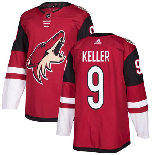 Adidas Arizona Coyotes #9 Clayton Keller Maroon Home Authentic Stitched Youth Jersey Youth