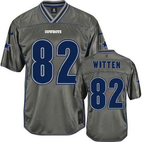 Dallas Cowboys #82 Jason Witten Grey Men's Stitched Elite Vapor Jersey Men's
