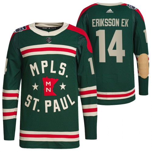 Minnesota Minnesota Wild #14 Joel Eriksson Ek Men's Adidas 2022 Winter Classic Authentic Jersey Men's