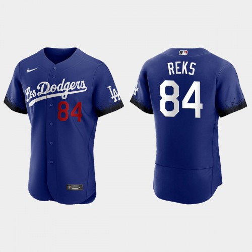 Los Angeles Los Angeles Dodgers #84 Zach Reks Men's 2021 City Connect Authentic Jersey Royal Men's