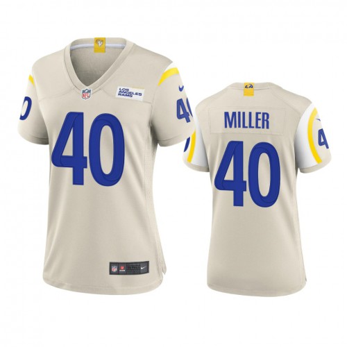 Los Angeles Los Angeles Rams #40 Von Miller Women's Game Jersey - Bone Womens