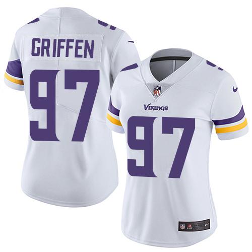 Minnesota Vikings #97 Everson Griffen White Women's Stitched Vapor Untouchable Limited Jersey Womens