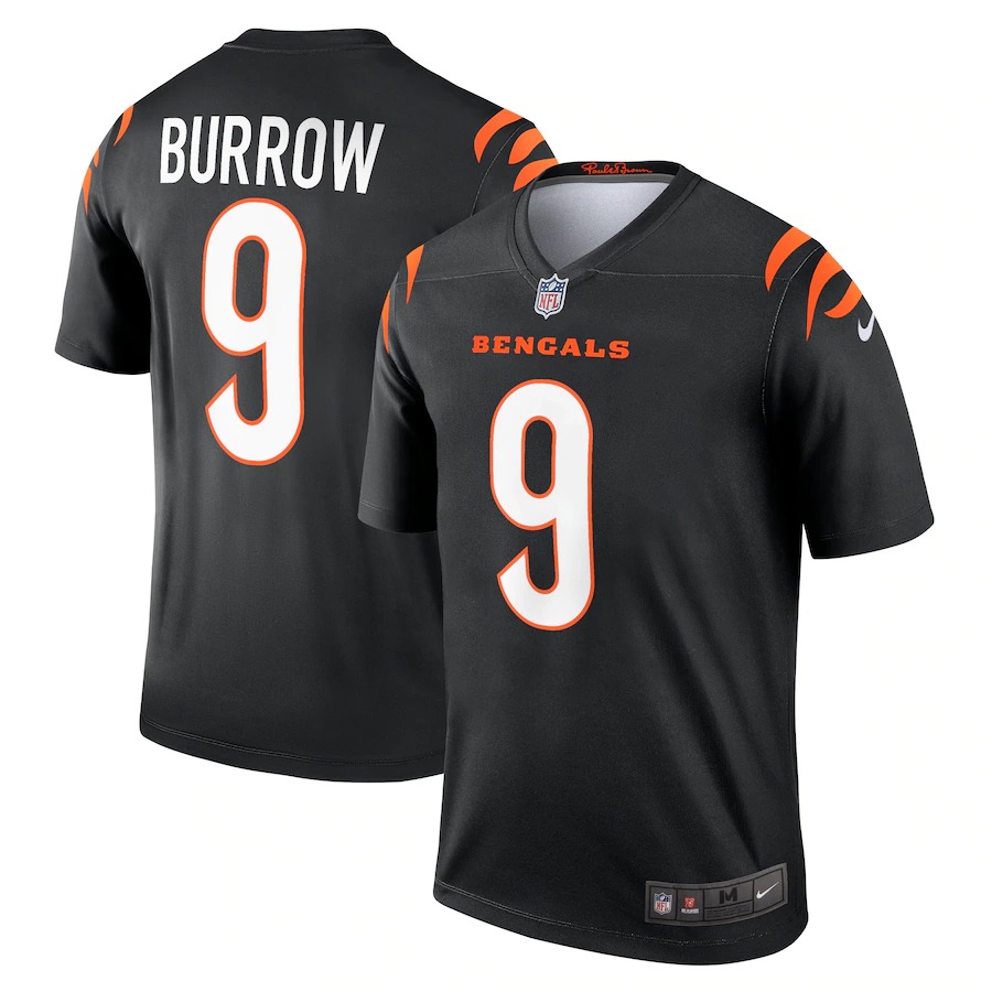 Cincinnati Bengals #9 Joe Burrow Black Youth Legend Jersey