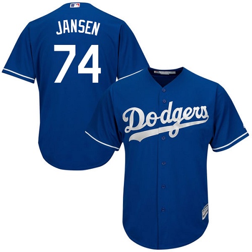 Los Angeles Dodgers #74 Kenley Jansen Blue Alternate Women's Stitched Jersey Womens