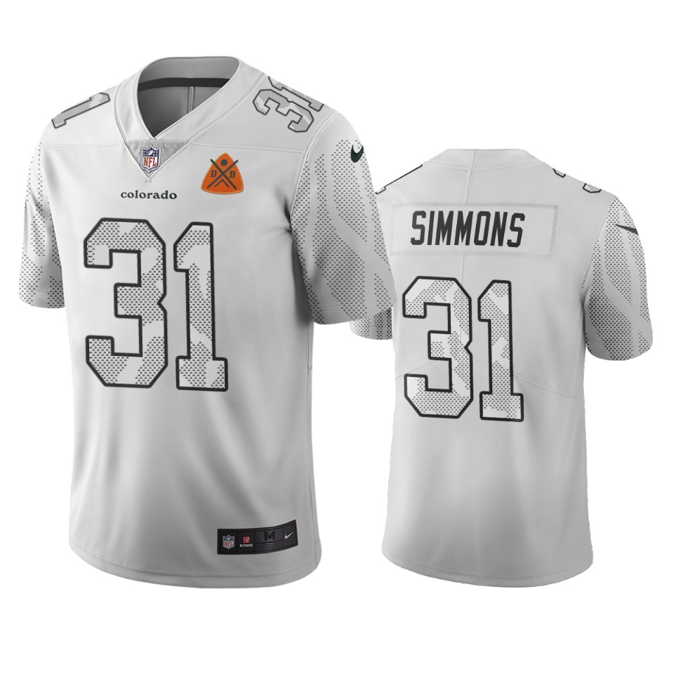 Denver Broncos #31 Justin Simmons White Vapor Limited City Edition Jersey