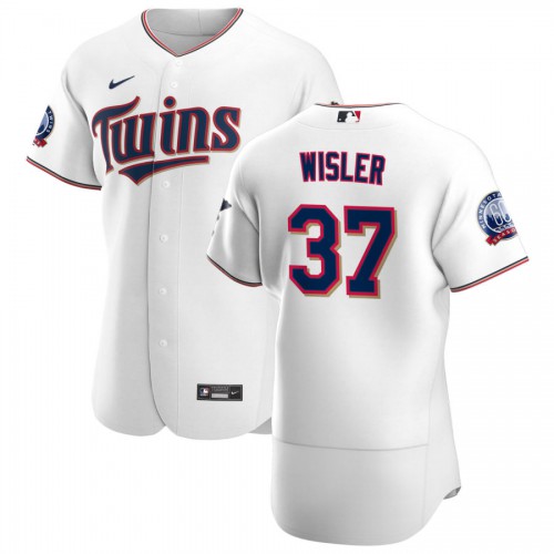 Minnesota Minnesota Twins #37 Matt Wisler Men's White Home 2020 60th Season Authentic Team Jersey Men's