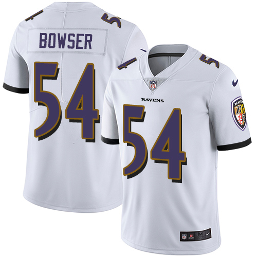 Baltimore Ravens #54 Tyus Bowser White Men's Stitched Vapor Untouchable Limited Jersey Men's