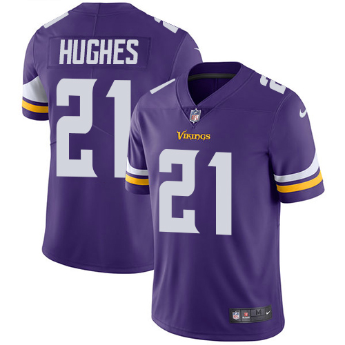 Minnesota Vikings #21 Mike Hughes Purple Team Color Men's Stitched Vapor Untouchable Limited Jersey Men's