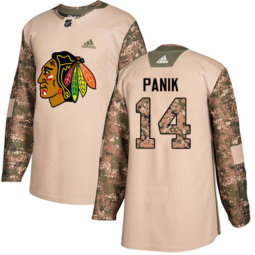Adidas Chicago Blackhawks #14 Richard Panik Camo Authentic 2017 Veterans Day Stitched Jersey Men's
