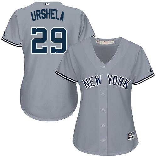 New York Yankees #29 Gio Urshela Grey Road Women's Stitched Jersey Womens